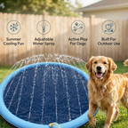 Dog Splash Pad Sprinkler Mat-Outdoor Water Play Toy for Summer Cooling