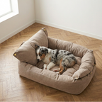 3-in-1 Convertible Plush Pet Bed – Foldable Sofa for Dogs & Cats