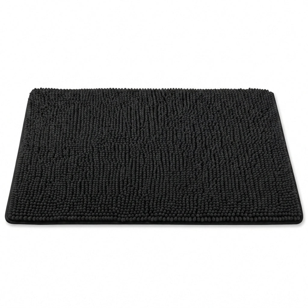 Dog Door Mat - Washable Absorbent Microfiber Mat for Muddy Paws, Grey