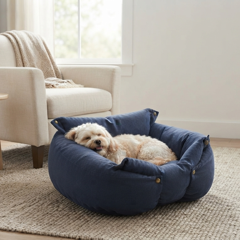3-in-1 Convertible Plush Pet Bed – Foldable Sofa for Dogs & Cats