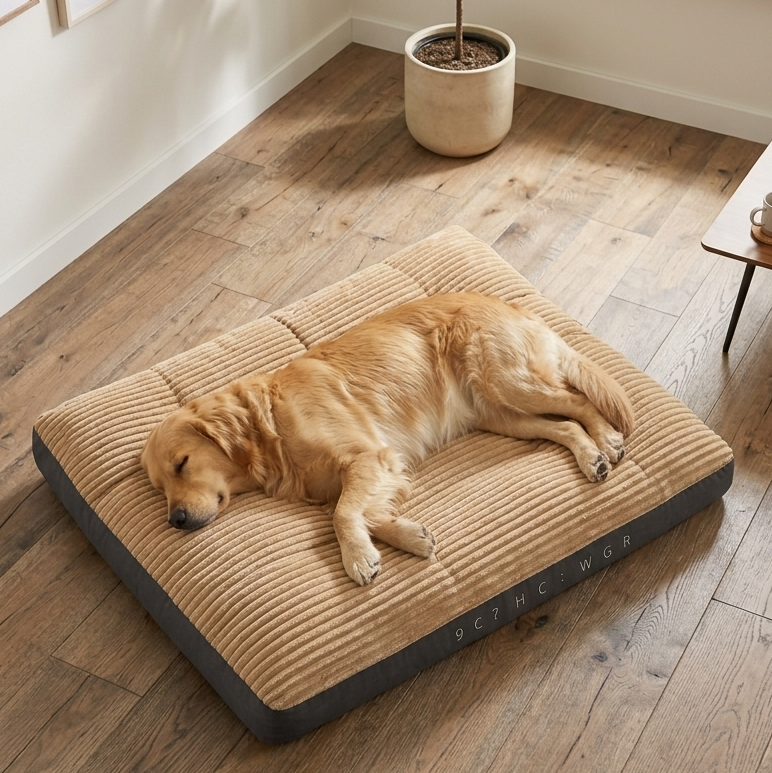 Extra Thick Washable Dog Bed -Orthopedic Plush Mattress for Large Dogs
