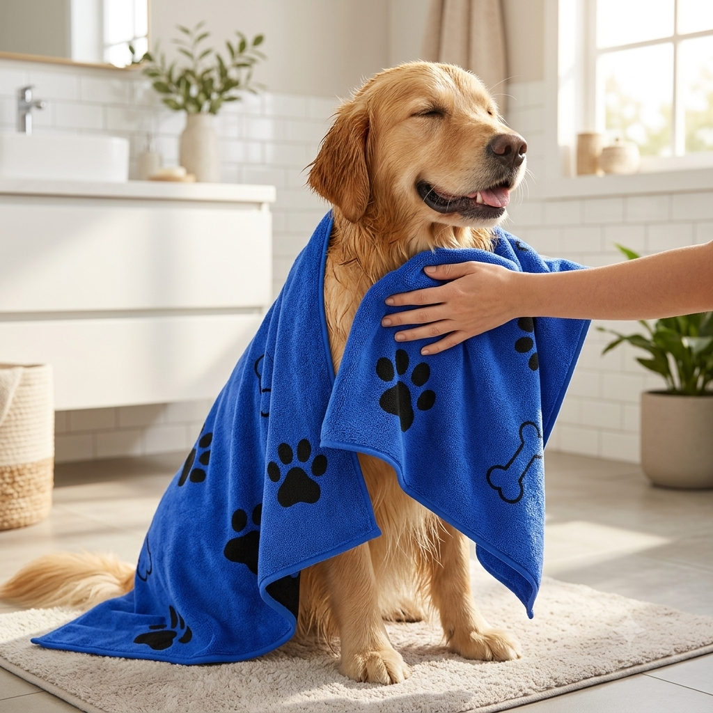 Microfiber Dog & Cat Drying Towel–Super Absorbent Quick Dry Bath Towel