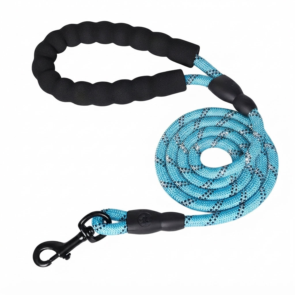 Reflective Dog Leash - Padded Handle - Heavy Duty Rope For Strong Dogs