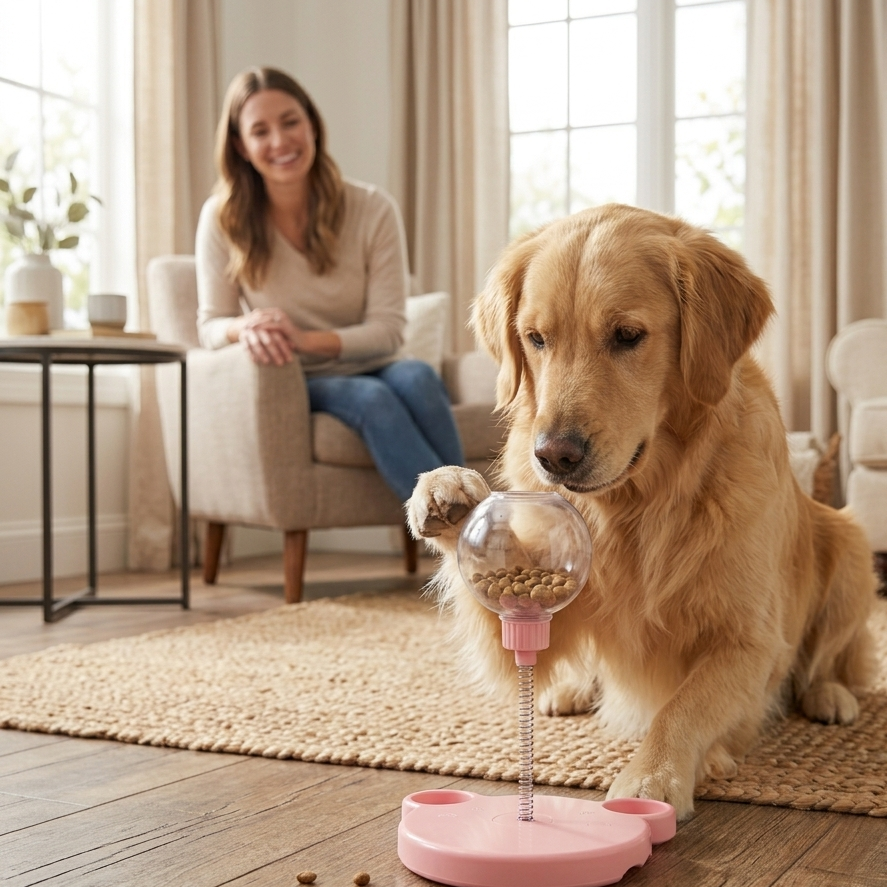 Interactive Treat Dispenser Toy – Puzzle Feeder for Dogs & Cats