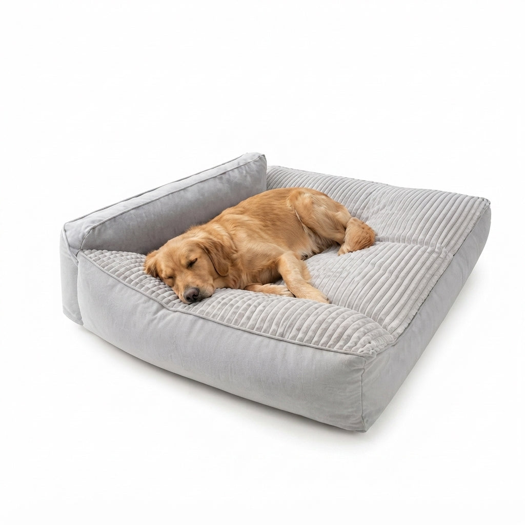 Large Calming Orthopedic Pet Bed for Dogs & Cat - Washable Quilted Cushion Pad