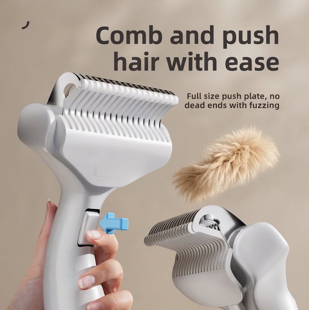 Stainless Steel Dog Hair Removal Brush - Pet Grooming & Dematting Comb