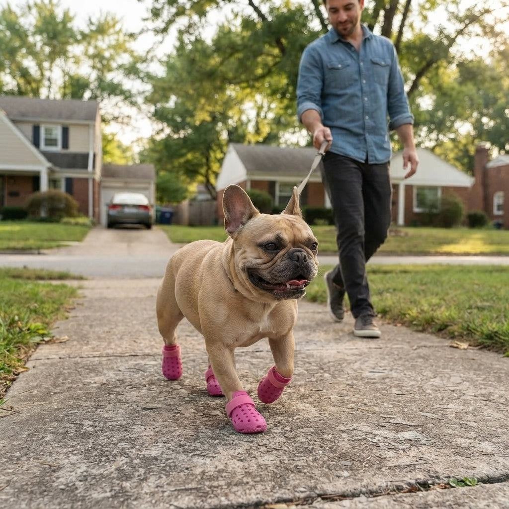 4 Pack Waterproof Silicone Dog Shoes - Rain, Dirt & Slip Resistant Boots