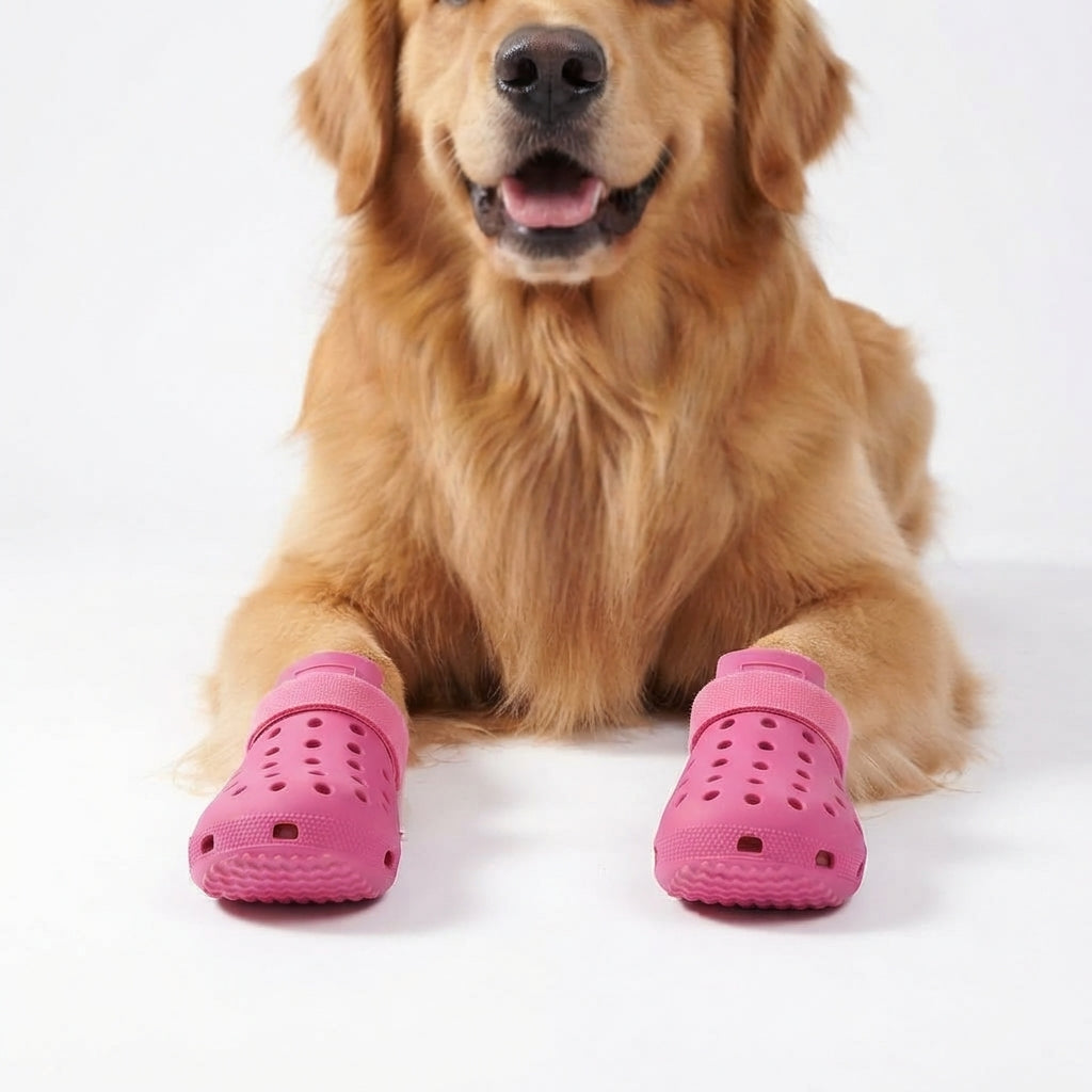 4 Pack Waterproof Silicone Dog Shoes - Rain, Dirt & Slip Resistant Boots