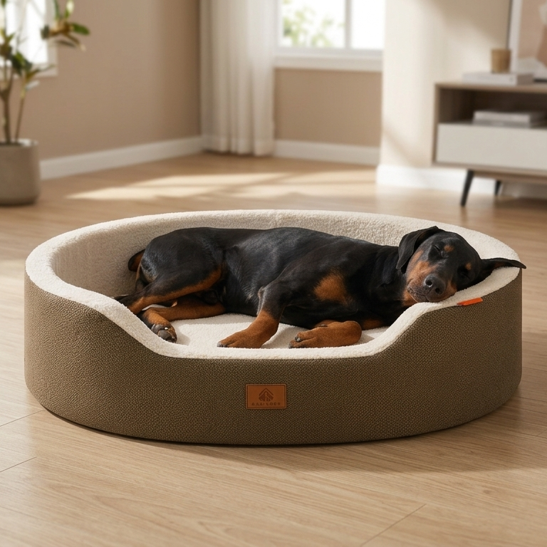 Raised Edge Orthopedic Dog Bed – Calming Sofa Pet Couch for Dogs
