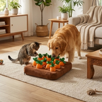 Carrot Snuffle Mat for Dogs & Cats - Interactive Mental Enrichment Toy