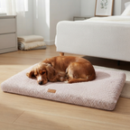 Calming Faux Fur Dog Bed – Soft Plush Washable Bed for Dogs & Cats