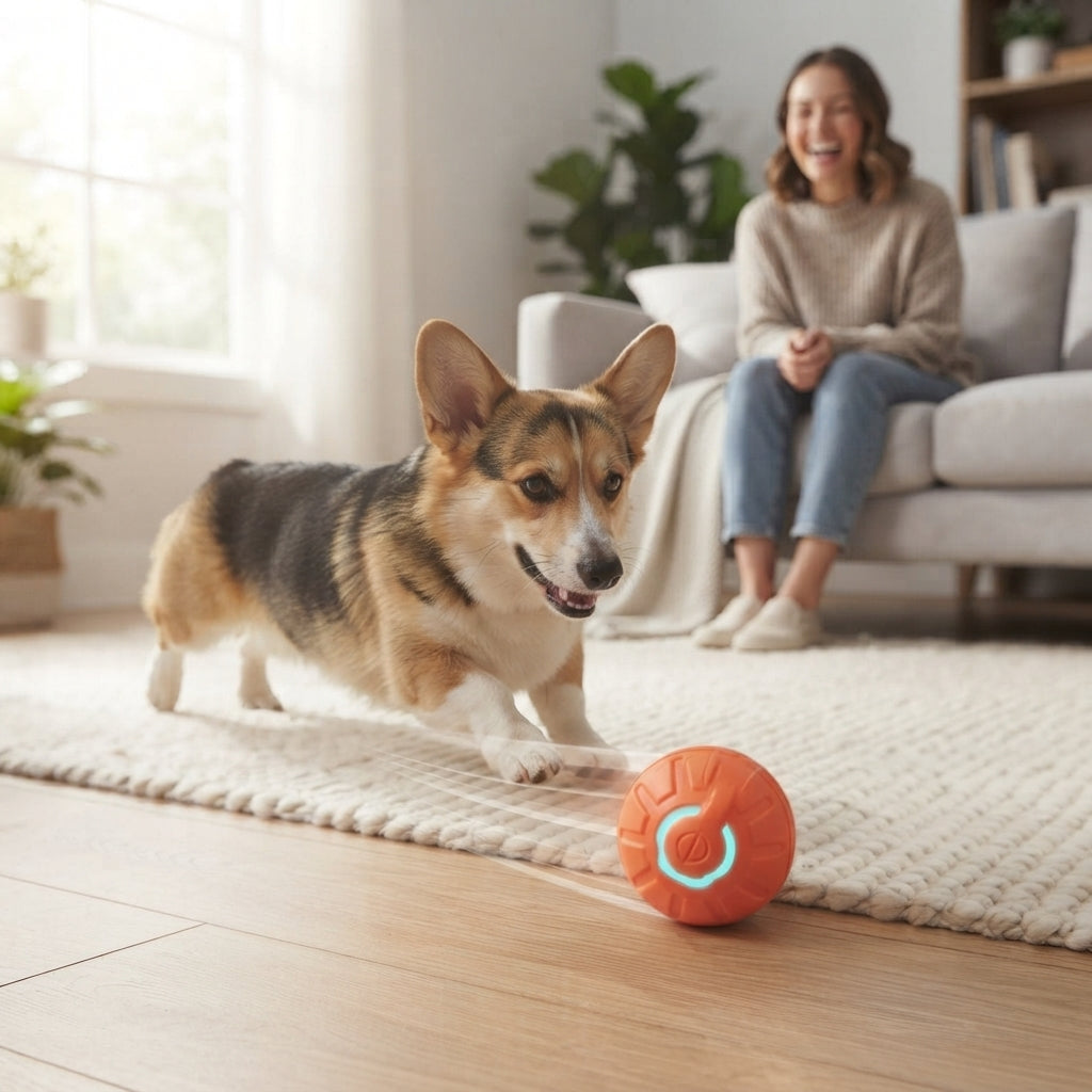 Interactive Dog Toy Ball-Automatic Moving Ball for Dogs & Cats