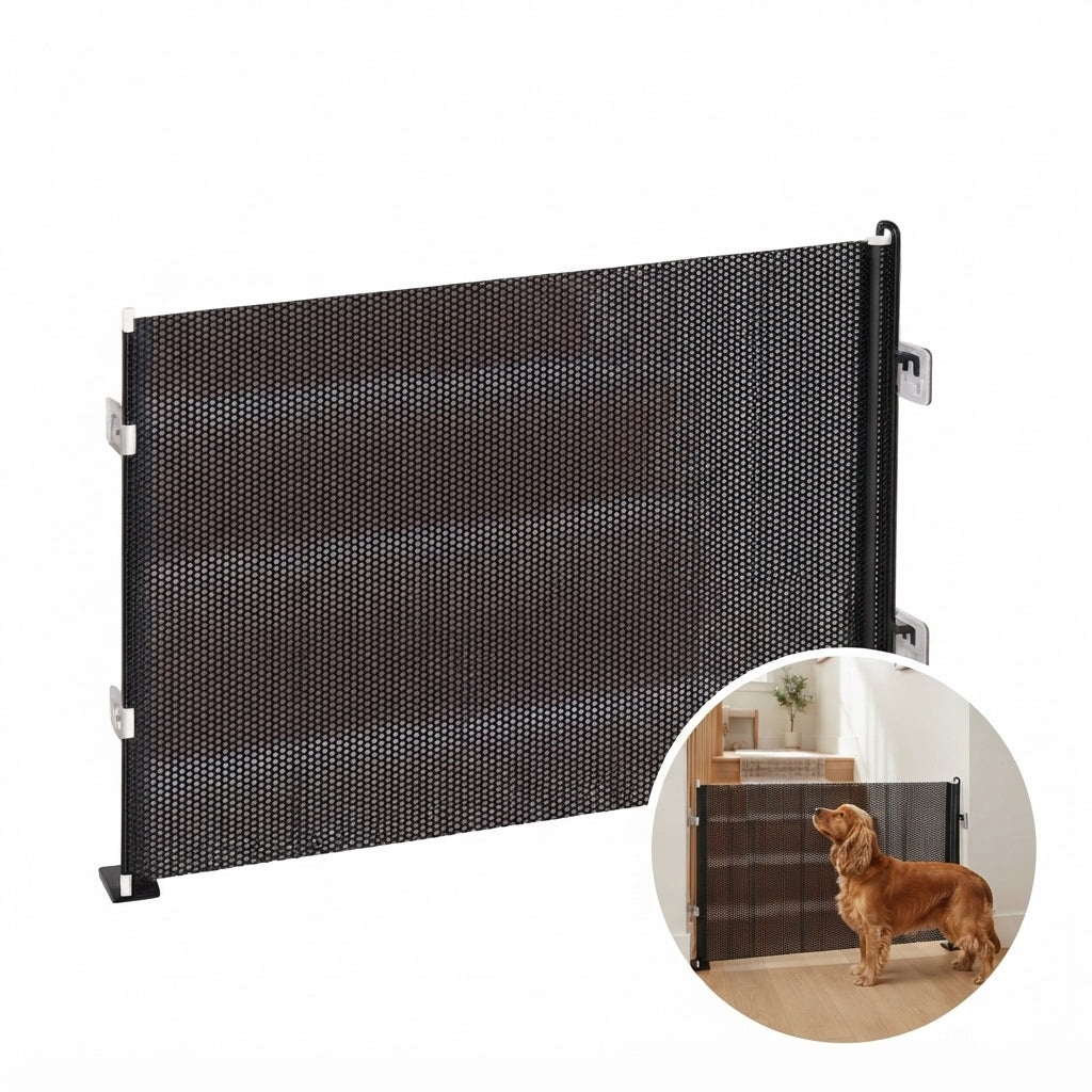 Retractable Pet Safety Gate - Indoor Dog & Cat Stair Barrier