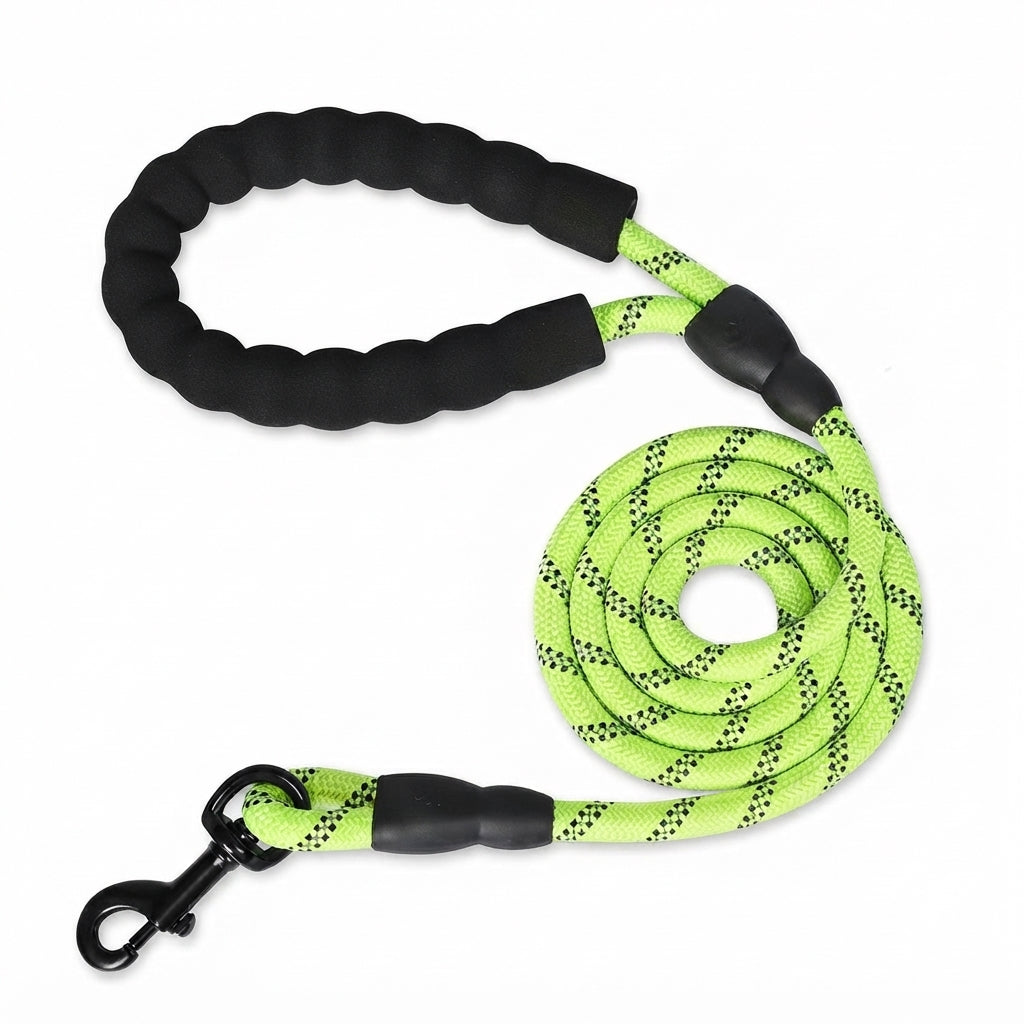 Reflective Dog Leash - Padded Handle - Heavy Duty Rope For Strong Dogs