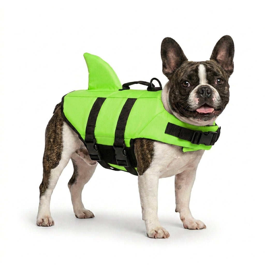 Shark Dog Life Jacket - Dog Swimming Vest for Small Medium Dogs Safety