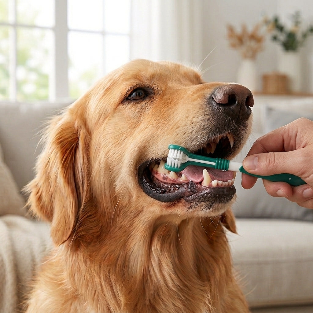 3-Sided Dog Toothbrush Tartar Remover Teeth Cleaning Hygienic Pet Care