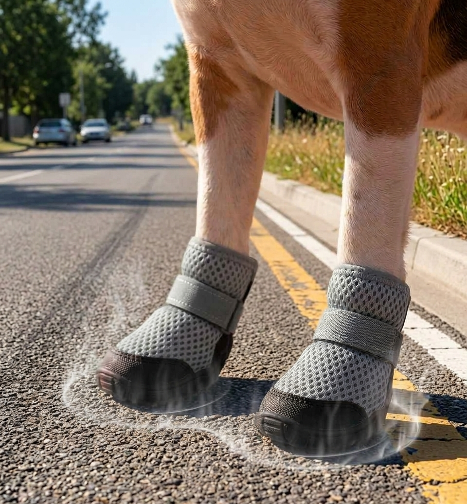 Waterproof Dog Shoes with Reflective Straps