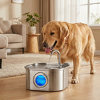 Automatic Stainless Steel Pet Water Fountain 3.2L 108oz for Dogs & Cats