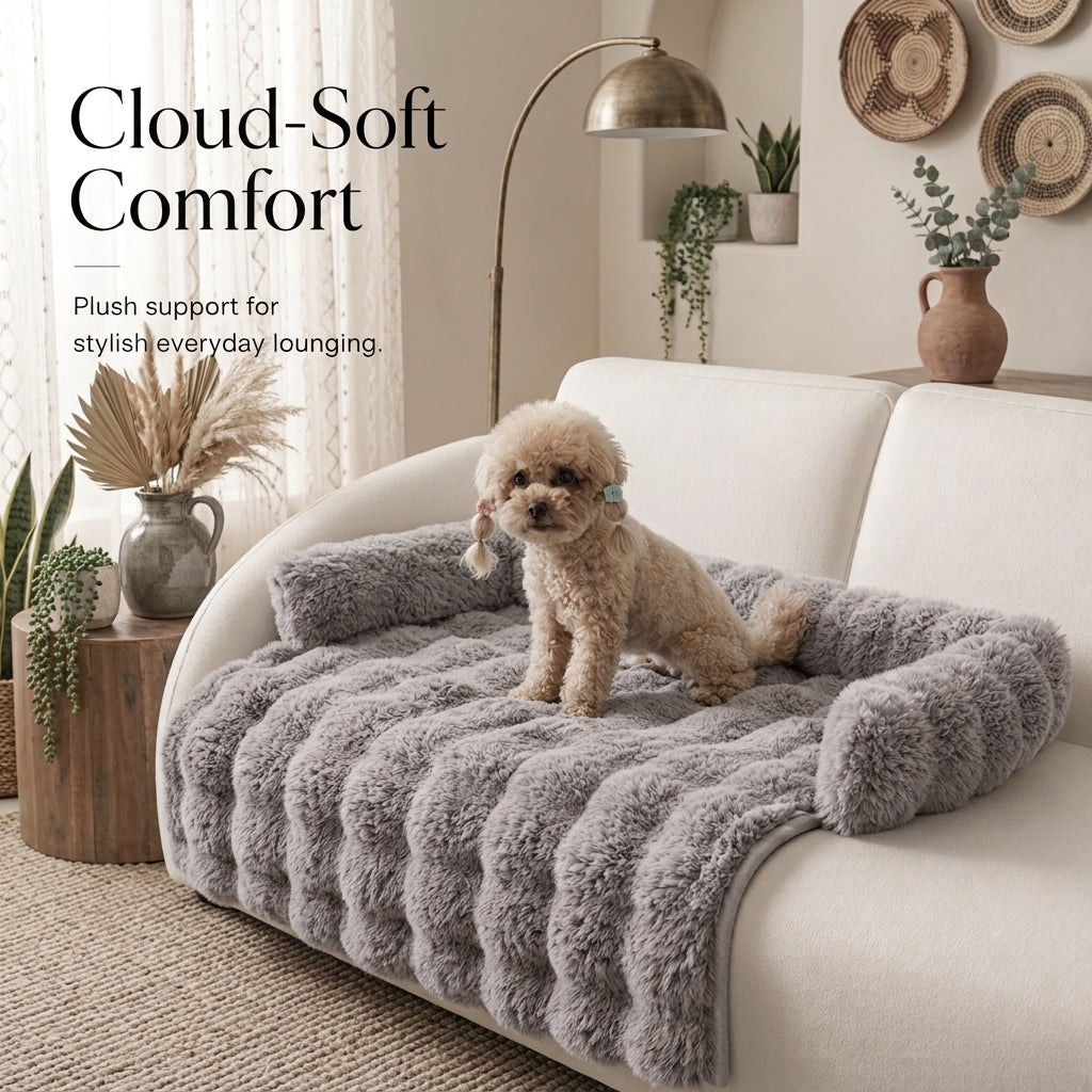 Soft Dog & Cat Sofa Bed - Cozy Pet Cushion, Mat & Sleeping Bed