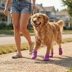 4 Pack Waterproof Silicone Dog Shoes - Rain, Dirt & Slip Resistant Boots