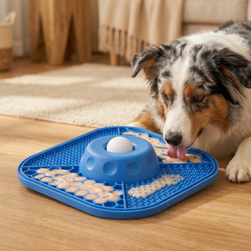 Slow Feeder Dog Bowl & Lick Mat - Anti Slip Interactive Feeding Bowl