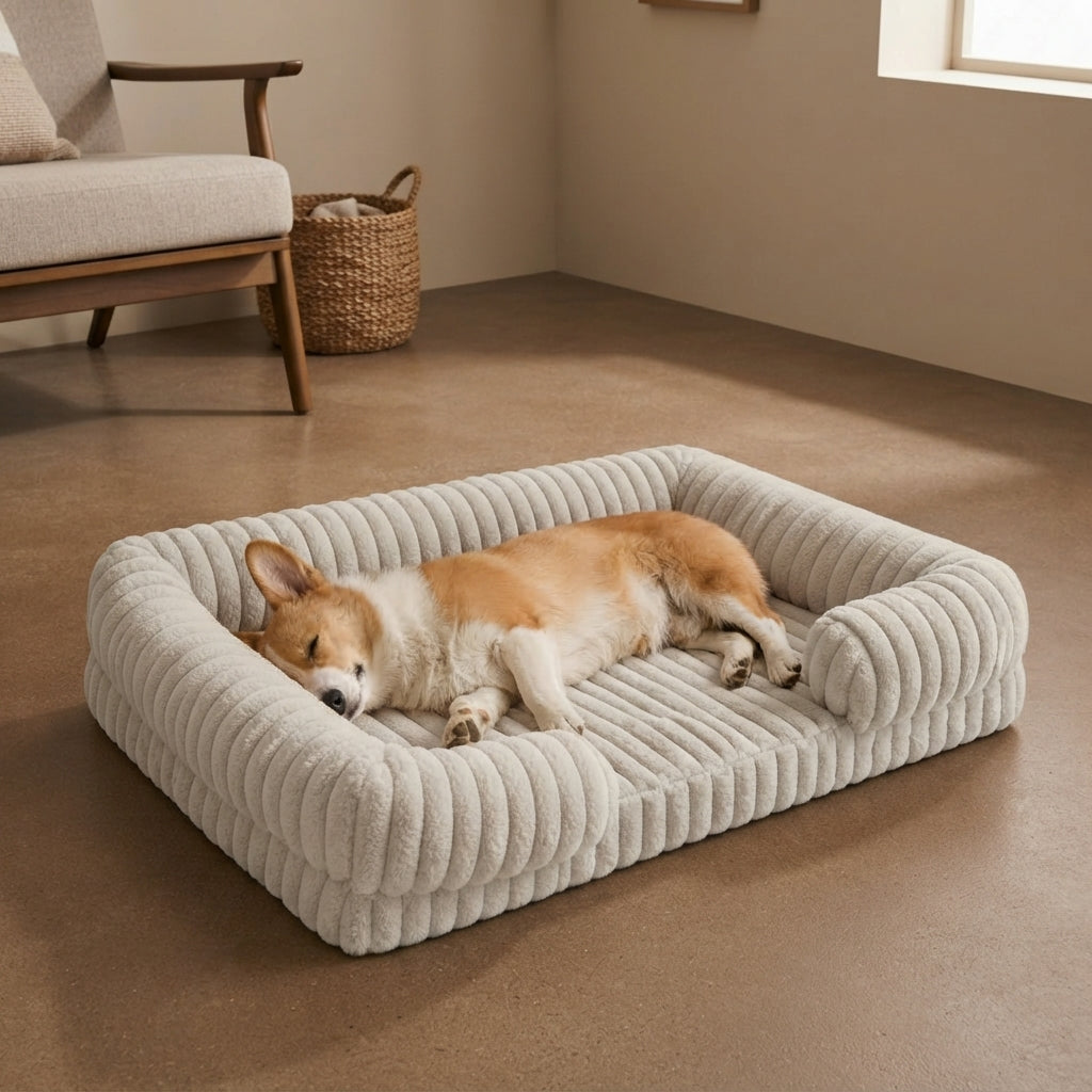 Large Orthopedic Memory Foam Pet Bed – Washable Supportive Sofa Bed for Dogs