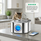 Automatic Stainless Steel Pet Water Fountain 3.2L 108oz for Dogs & Cats
