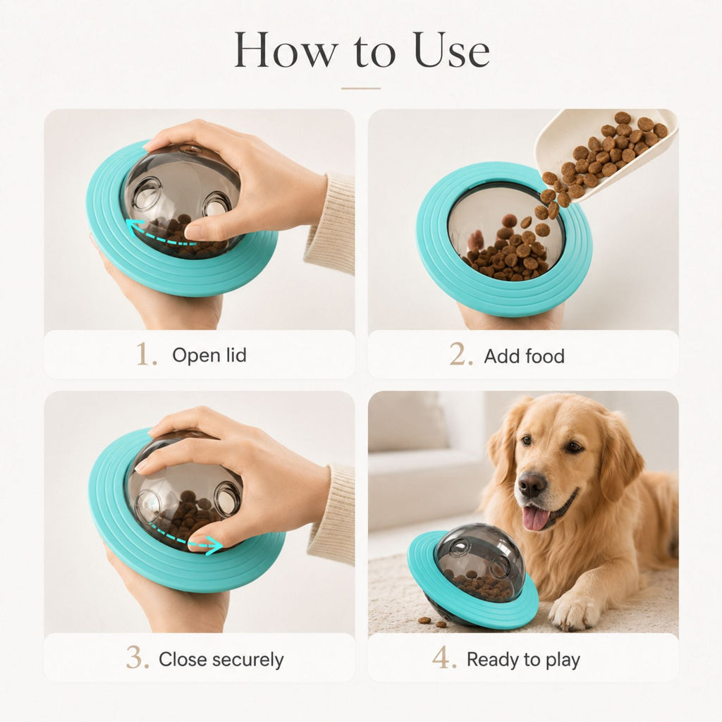 Interactive Dog Treat Dispenser Toy,Slow Feeder Puzzle Feeder for Dogs