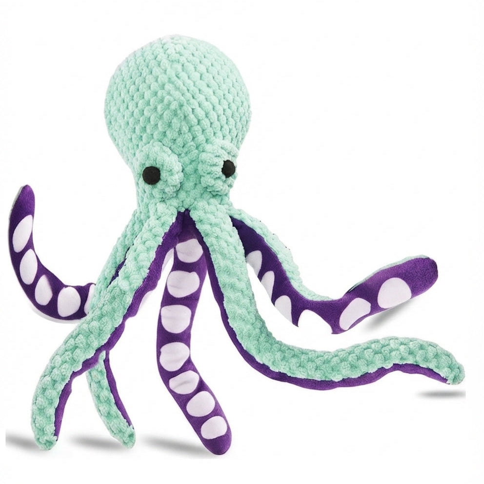 Interactive Plush Octopus Dog Toy - Squeaky Durable Chew Toy for Dogs