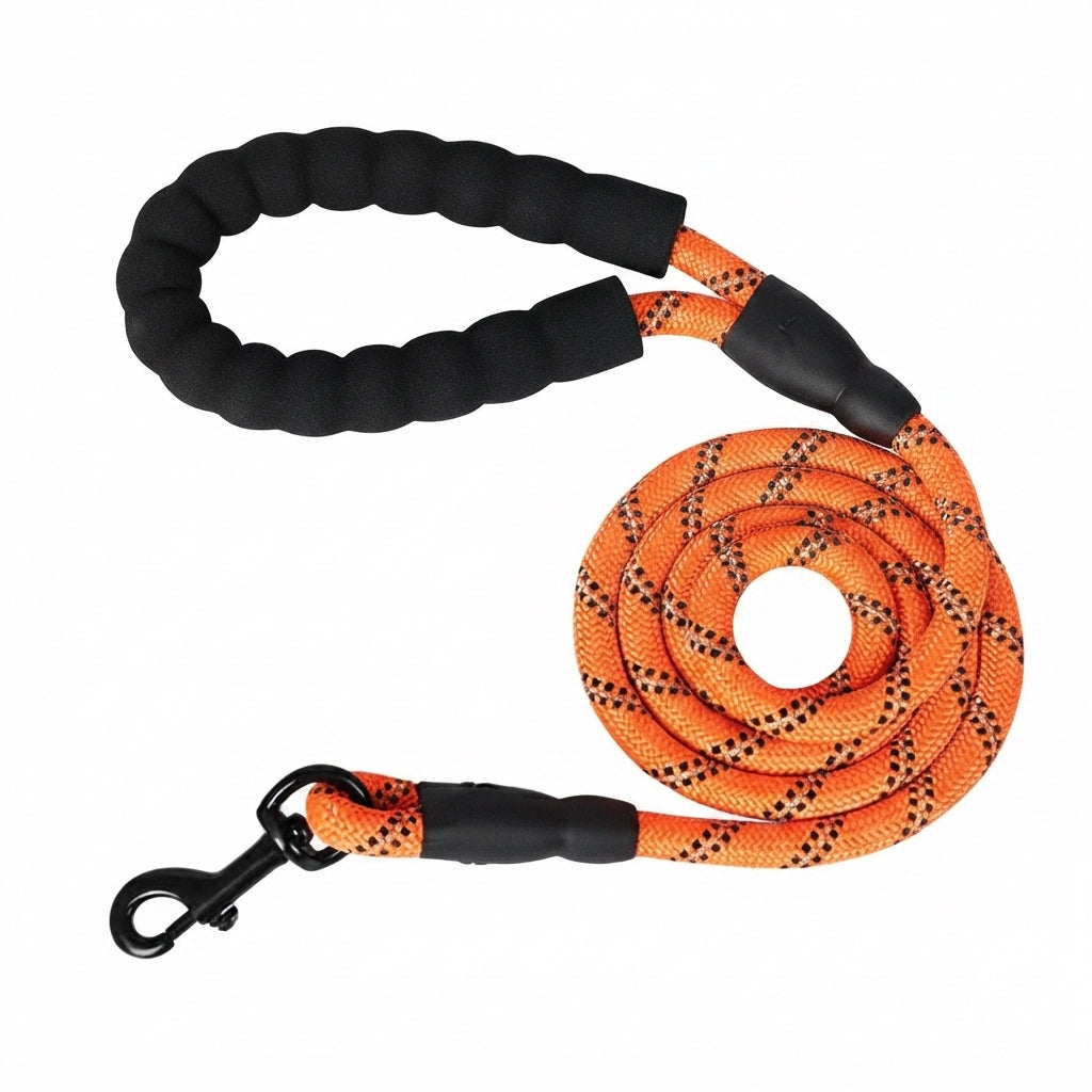 Reflective Dog Leash - Padded Handle - Heavy Duty Rope For Strong Dogs