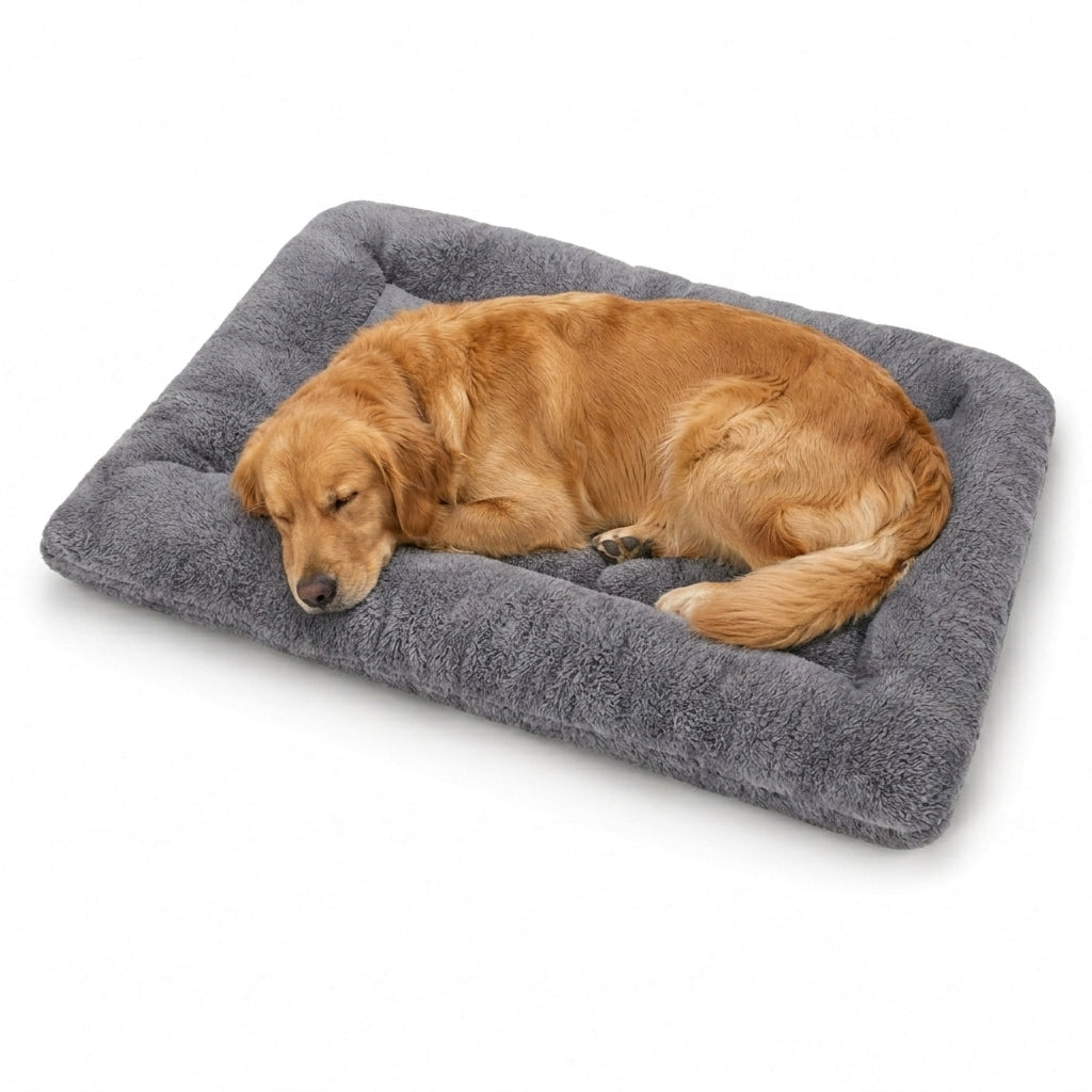 Plush Orthopedic Dog Bed – Soft Fluffy Calming Non Slip Mat for Dogs
