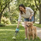 Portable Dog Pooper Scooper – One-Handed Pet Waste Picker & Bag Holder