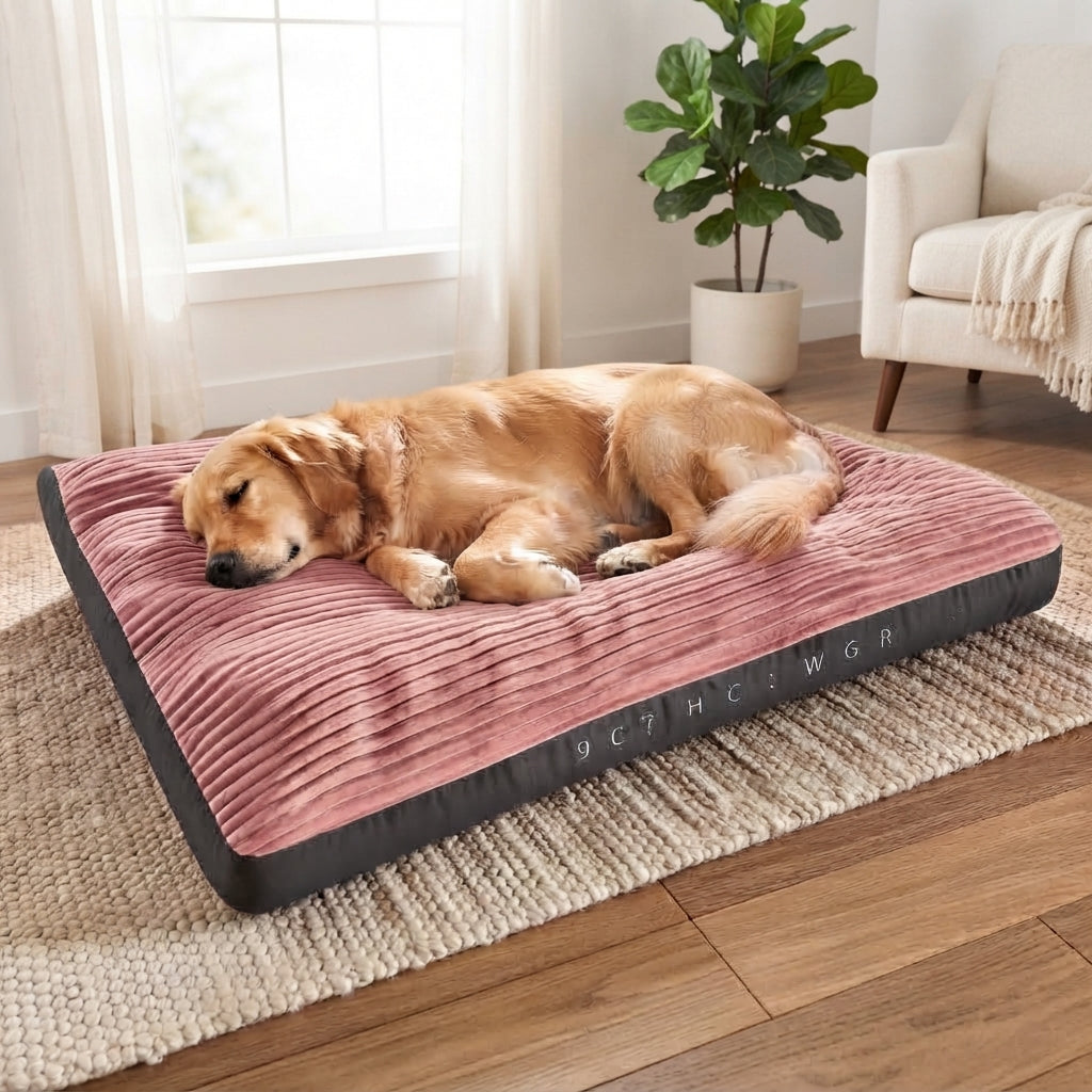 Extra Thick Orthopedic Washable Dog Bed - Calming Plush Mattress for Large Dogs