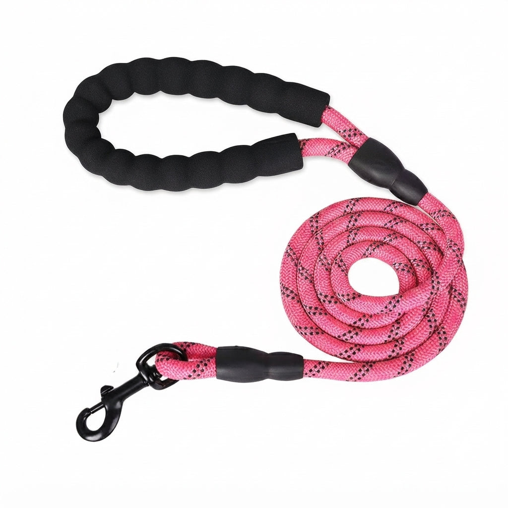 Reflective Dog Leash - Padded Handle - Heavy Duty Rope For Strong Dogs