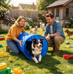 Foldable Dog Agility Tunnel - Indoor & Outdoor Training Play Tunnel
