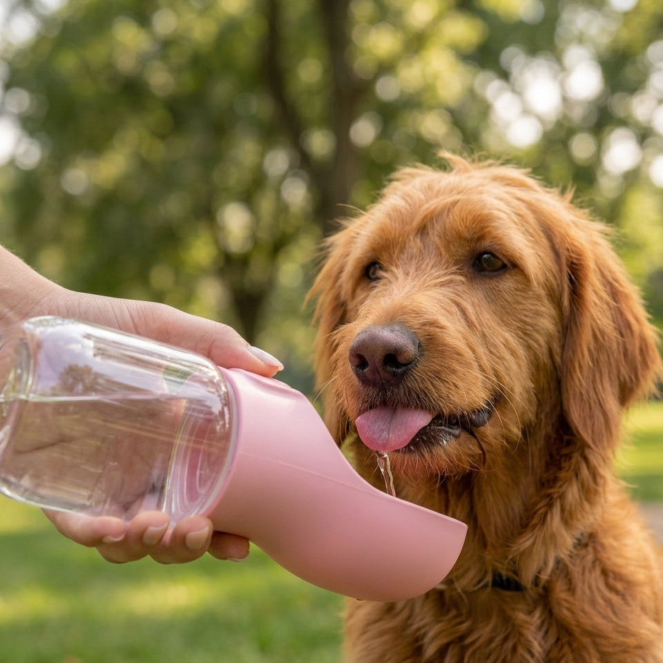 Portable Dog Water Bottle -Leakproof Travel Water Bowl for Dogs & Cats