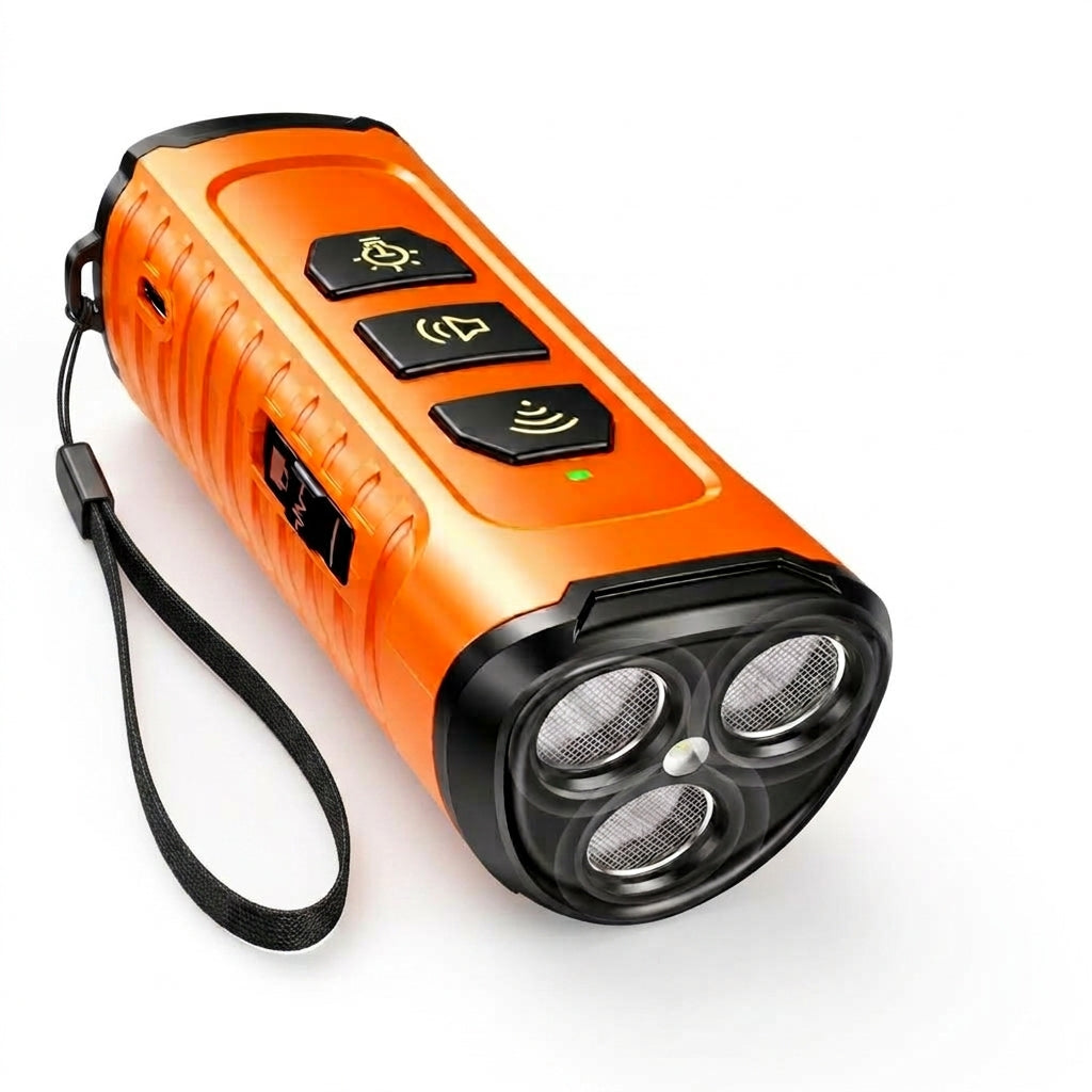 Rechargeable Ultrasonic Dog Training Device with LED Flashlight Tool