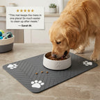 Dog Feeding Mat, Spill-Free Pet Food & Water Bowl Mat for Dogs & Cats