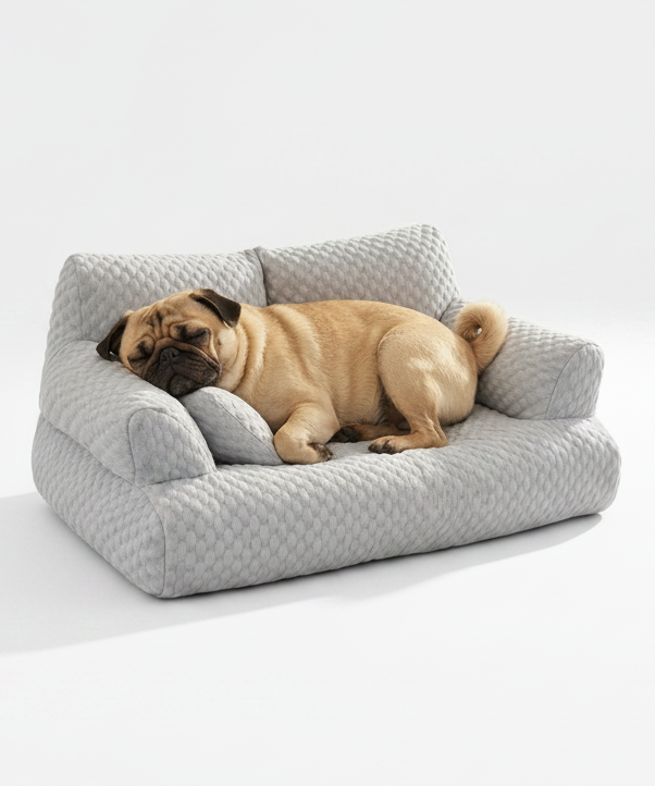Removable Washable Pet Sofa Bed for Dogs & Cats – Soft Quilted Indoor Cushion Bed, Cozy Orthopedic Pet Couch with Non-Slip Bottom