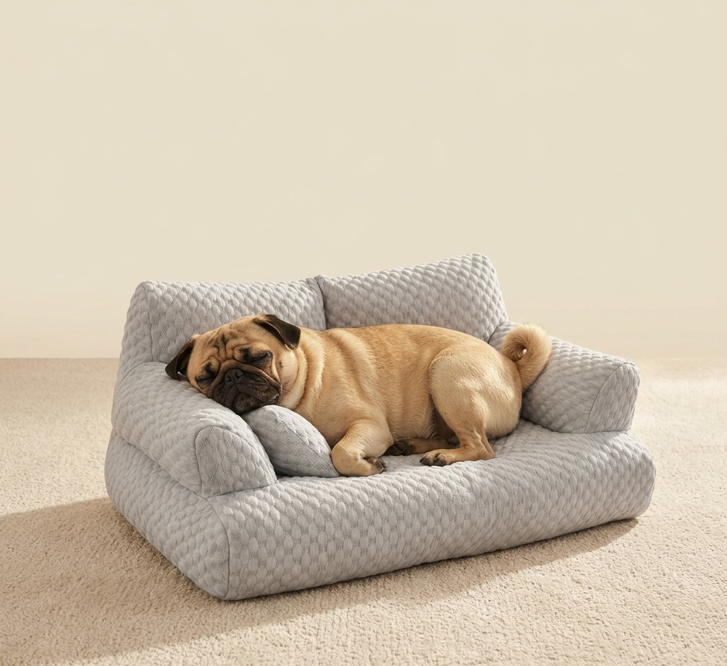 Removable Washable Pet Sofa Bed for Dogs & Cats – Soft Quilted Indoor Cushion Bed, Cozy Orthopedic Pet Couch with Non-Slip Bottom