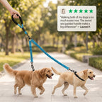 Dual Dog Lead Rope – Rotatable Double Dog Leash with Comfort Handle