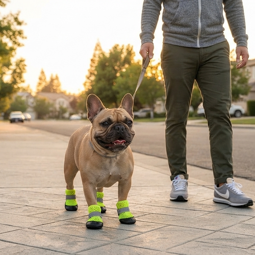 Dog Shoes 4 Pack – Waterproof Dog Boots for Walking & Paw Protection