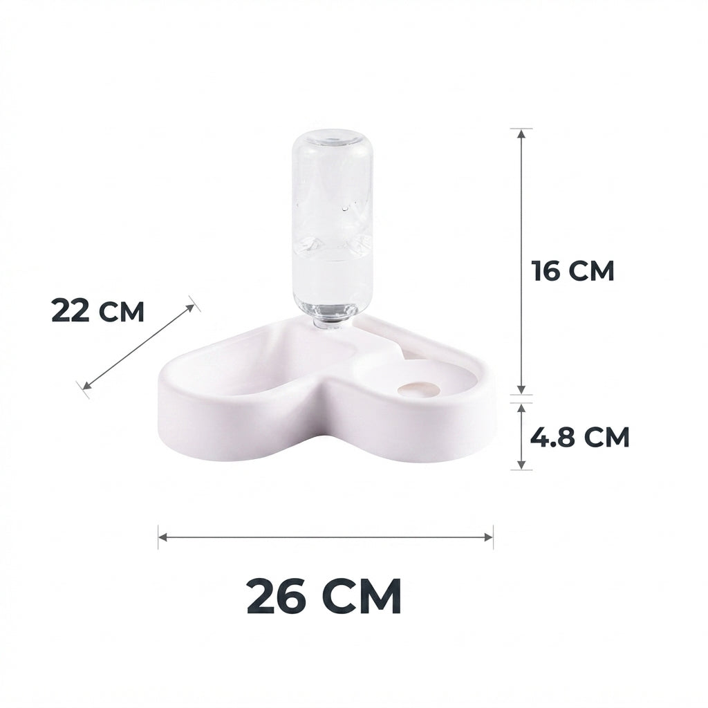 Automatic Pet Water Bowl - Cat Dog Drinking & Feeding Bowl Dual Use