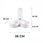 Automatic Pet Water Bowl - Cat Dog Drinking & Feeding Bowl Dual Use