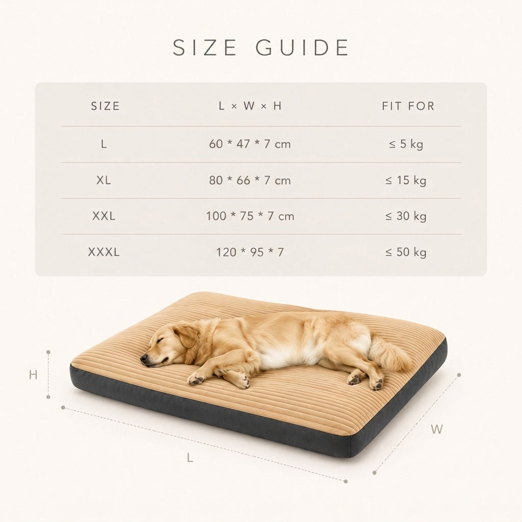 Extra Thick Orthopedic Washable Dog Bed - Calming Plush Mattress for Large Dogs