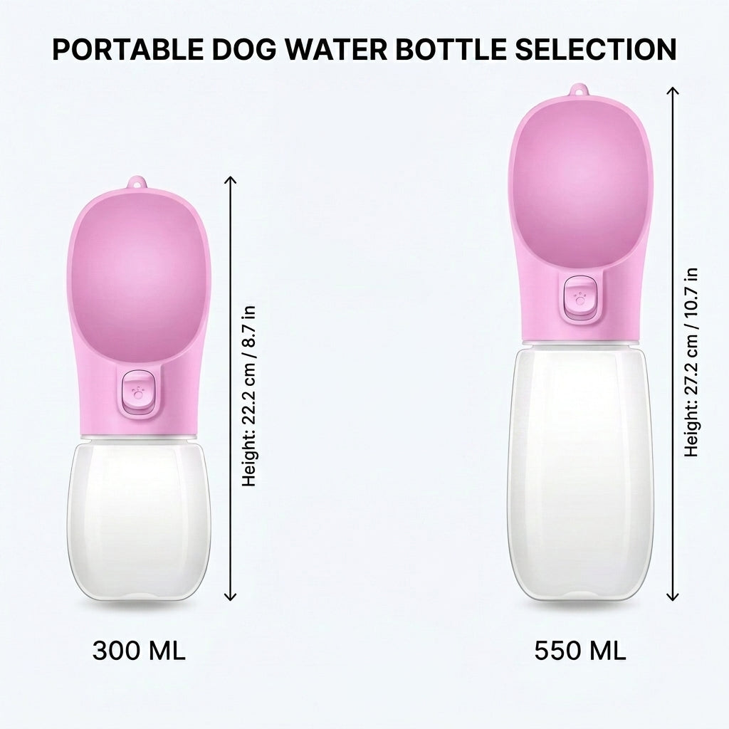 Portable Dog Water Bottle -Leakproof Travel Water Bowl for Dogs & Cats