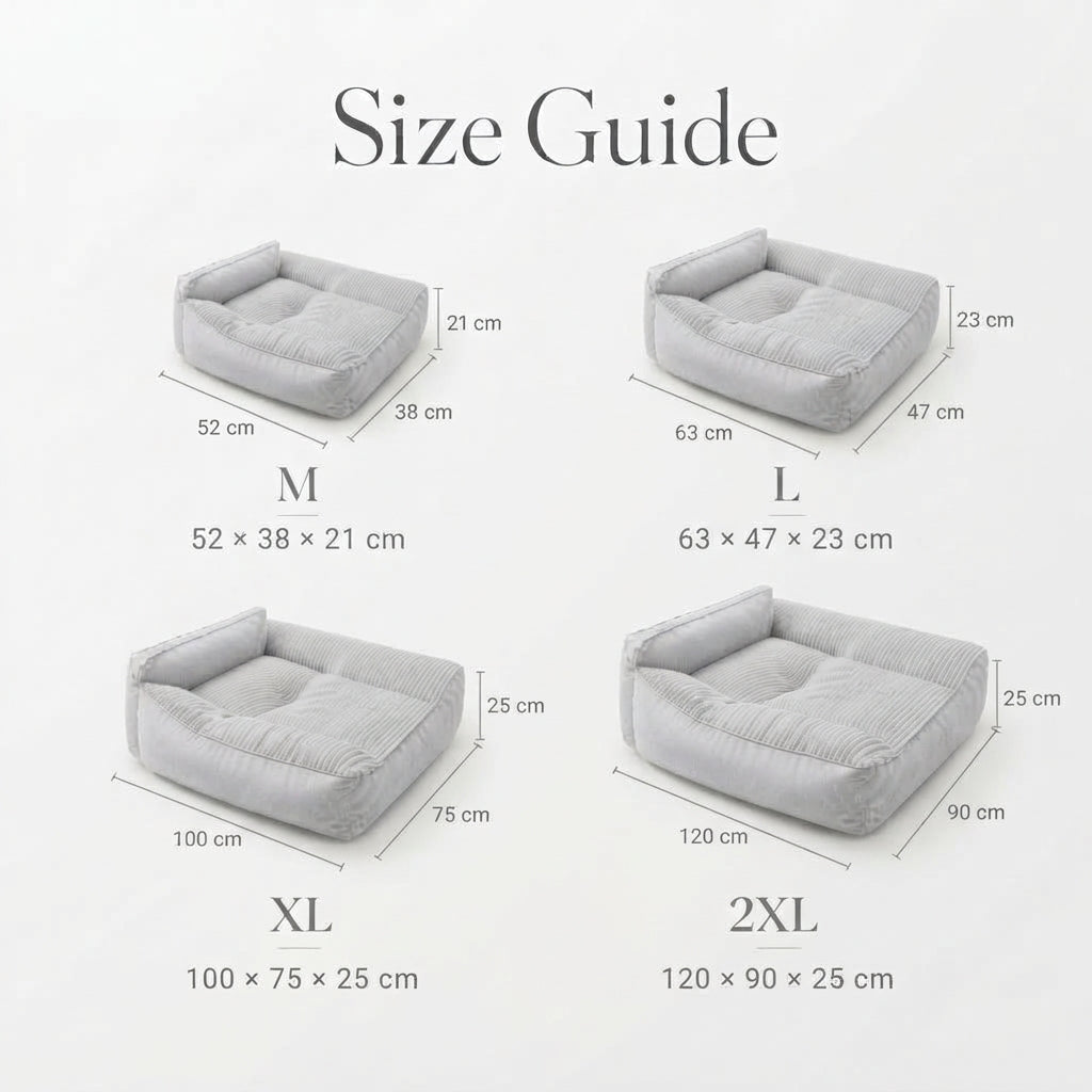 Large Calming Orthopedic Pet Bed for Dogs & Cat - Washable Quilted Cushion Pad