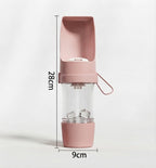 Portable Dog & Cat Water Bottle with Food/Water Storage - Feeder Bowl
