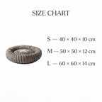 Large Orthopedic Non-Slip Dog Bed - Winter Warm Faux Fur Round Pet Bed with Raised Edges