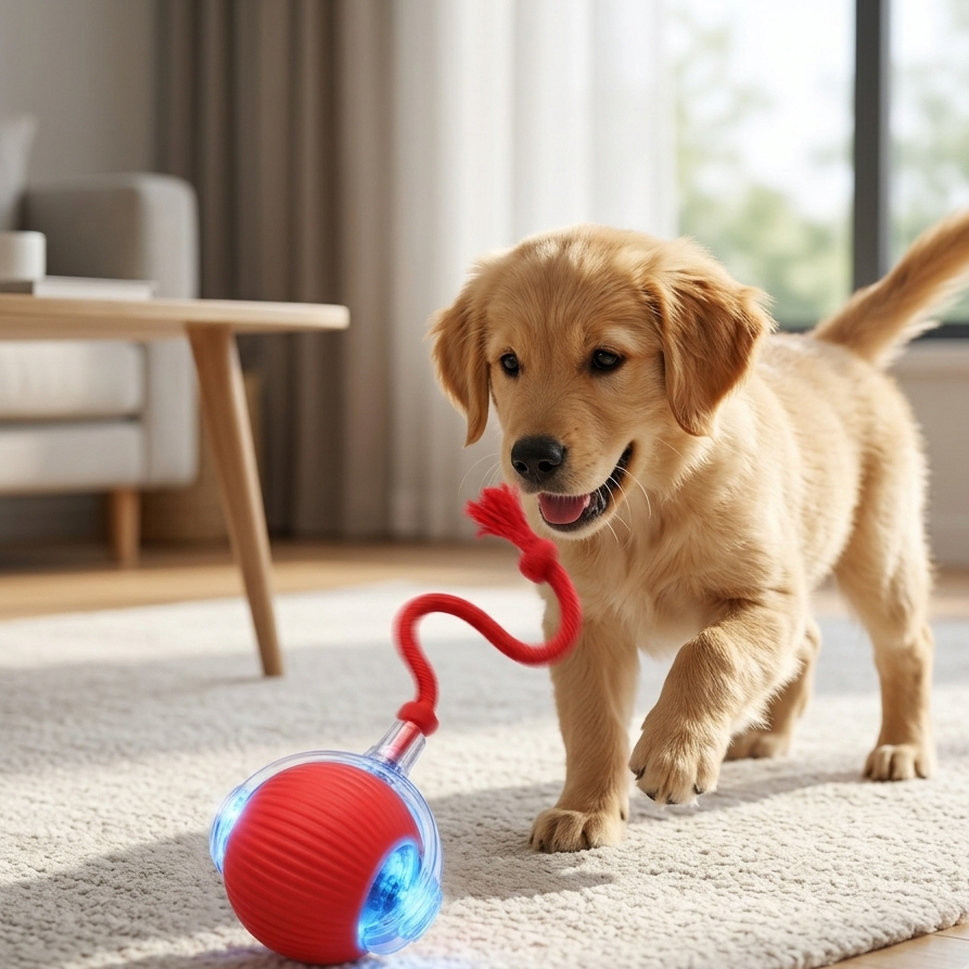 Interactive Rolling Ball Dog & Cat Toy-Rechargeable Mental Stimulation